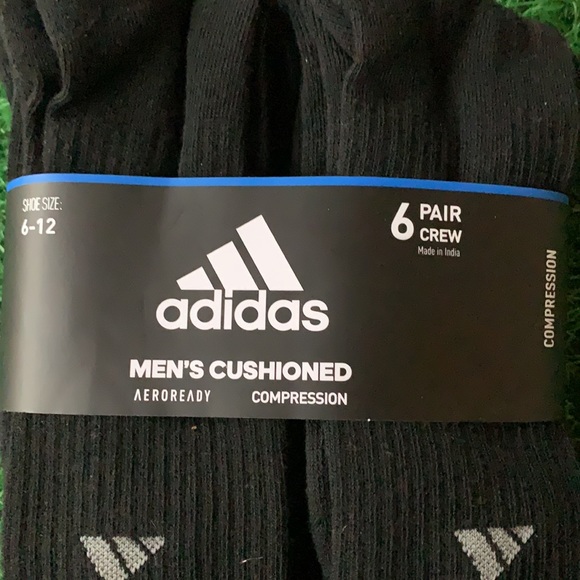 6 pairs socks set Adidas Men’s Cushioned Crew - Picture 4 of 8